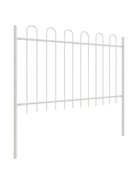 Puutarha-aita hoop-tyyli valkoinen 15,3x0,8 m teräs
