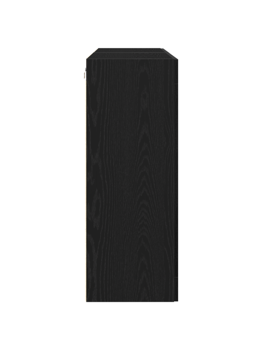 Seinälle asennettavat kaapit 2 kpl musta tammi 69,5x34x90 cm keinotekoinen puu