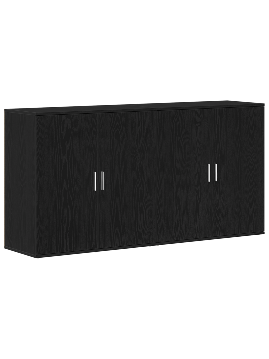 Sivupöydät 2 kpl musta tammi 79x38x80 cm tekninen puu