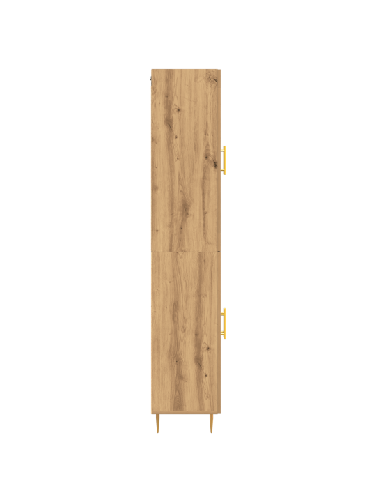 Korkea kaappi taiteellinen tammi 69.5x34x180 cm tekninen puu