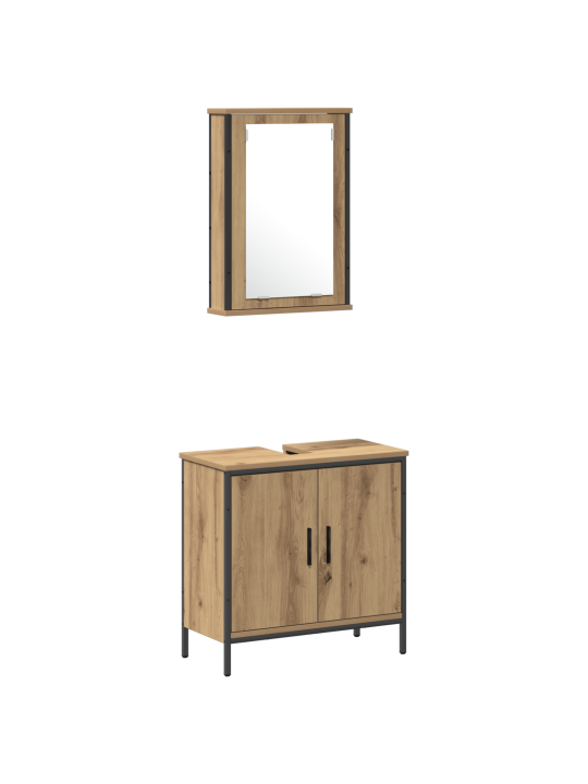 4-osainen kylpyhuonekalustesetti artisan oak tekninen puu