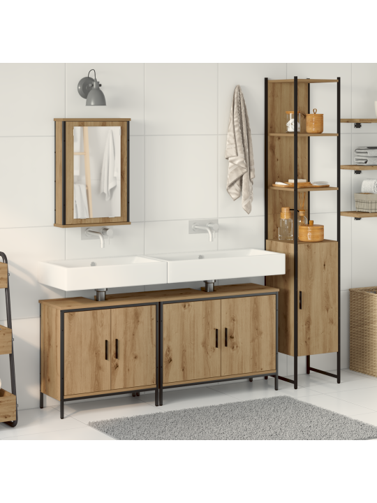 4-osainen kylpyhuonekalustesetti artisan oak tekninen puu