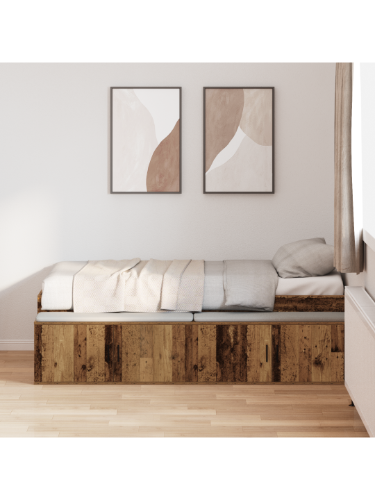 Säilytyssänky vanha puu 75x190 cm