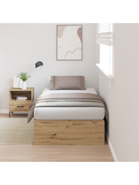Säilytystilallinen sängynrunko artisan tammi 75x190 cm