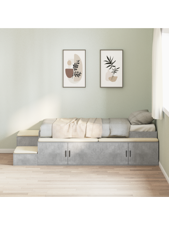 Säilytyssänky betoni harmaa 90x190 cm