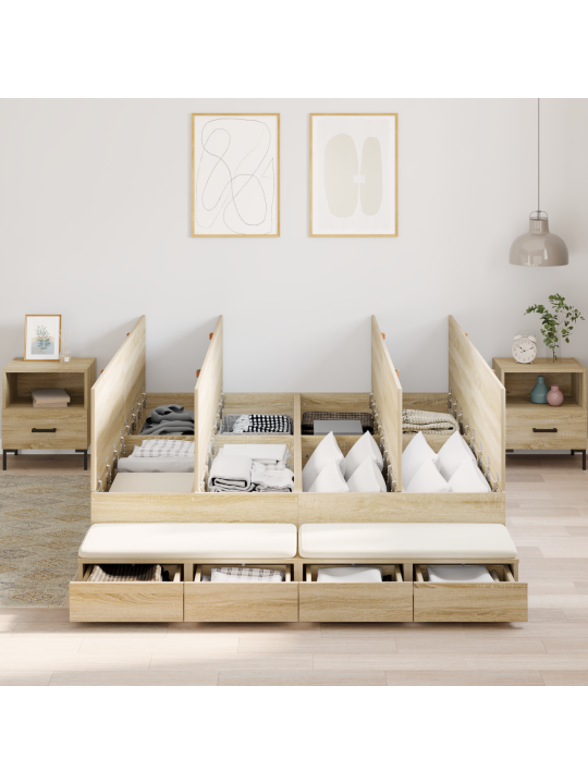Varastopetivaihde sonoma tammi 140x190 cm