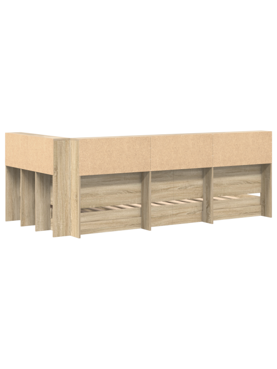 Kirjahylly sänky sonoma tammi 100x200 cm käytetyt puut