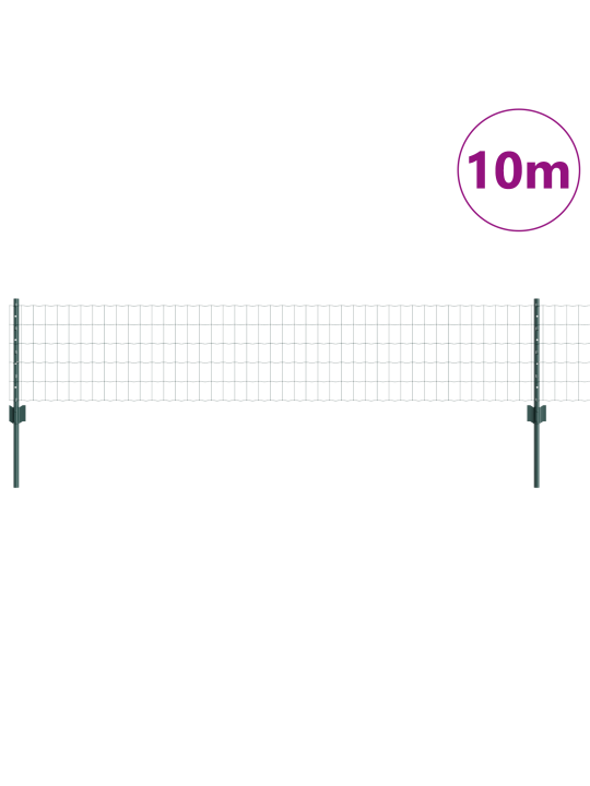 Euroaita 5 u-pylväällä vihreä 0,4x10 m metalli