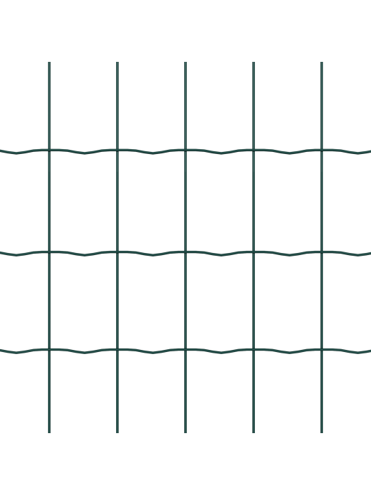 Euroaita, jossa 5 U-päätä Vihreä 0.8x10 m Teräs