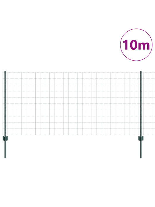 Euro-aita 5 u-tolpalla vihreä 1x10 m teräs