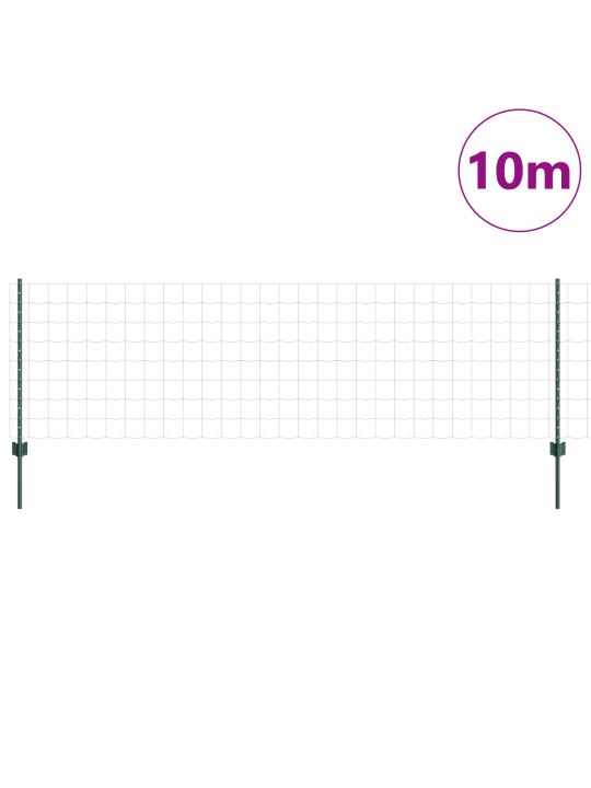 Puutarha-aitasyntymä 2:n sarja vihreä teräs 10 x 0.8 m kestävä