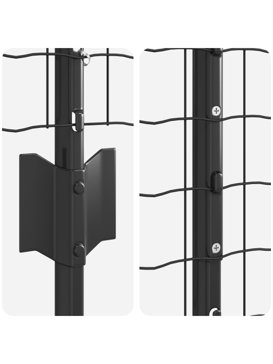 Euroaita 10 u-tolpalla harmaa 1,6x10 m terästä
