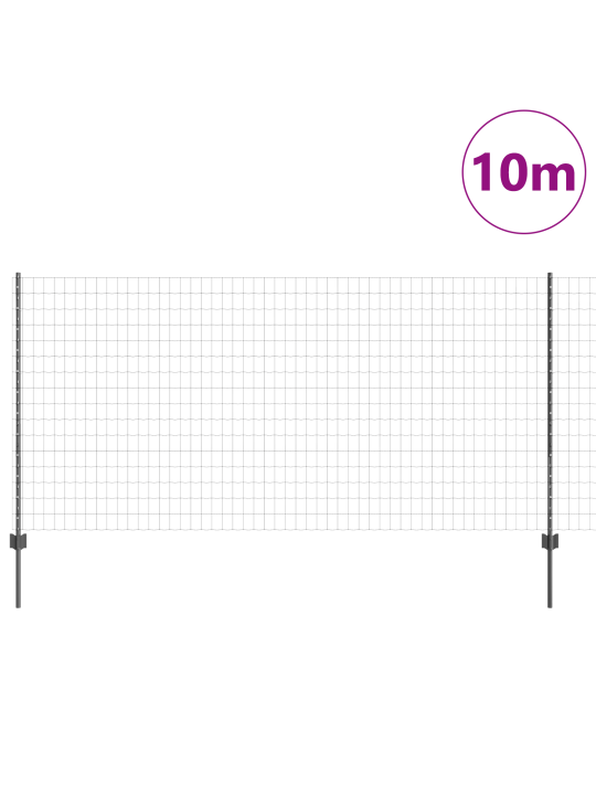 Euro-aidalla 10 u-pylväässä harmaa 1,2x10 m teräs
