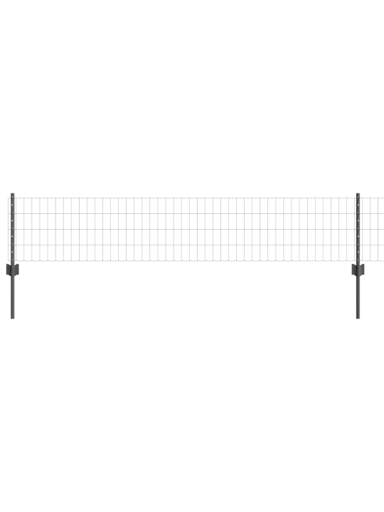 Euro aita 5 u-pylväällä harmaa 0,4x10 m teräs