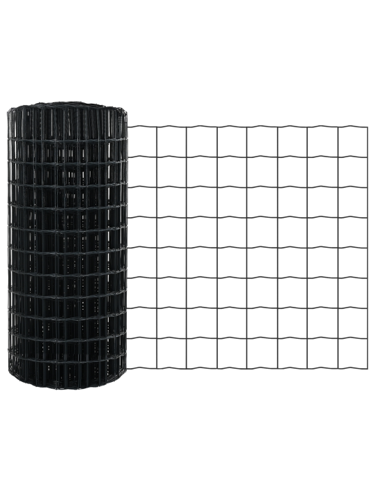 Euroaita 11 u-pylväillä harmaa 0.6x25 m teräs