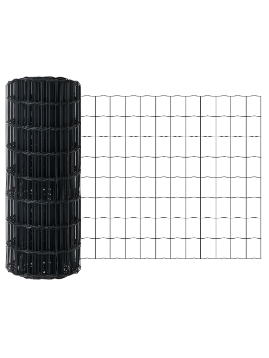 Euroaita 11 u-pylväillä harmaa 0.4x25 m teräs
