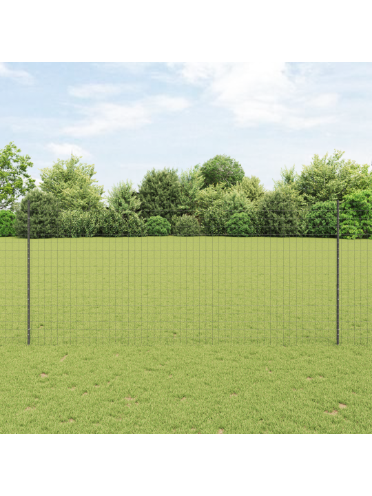 Euro aita 10 u-paaluilla harmaa 1,4x10 m teräs