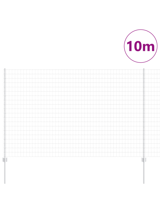 Euroaita 10 u-pyörällä hopea 1,5x10 m terästä