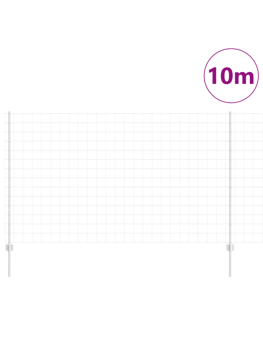 Euro aita 10 u-pylväällä hopea 1,4x10 m teräs