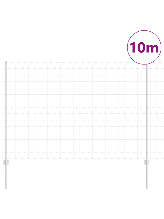 Euroaita 10 u-pilareilla hopea 1,6x10 m teräs