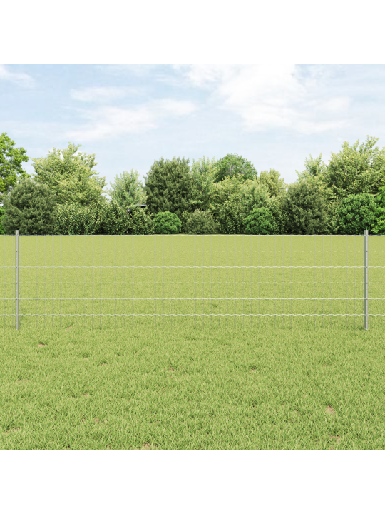 Euroaitaus 11 U-pylväällä Hopea 0,6x25 m Teräs