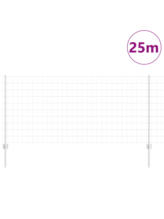 Euroaita 22 u-pylväällä hopea 1x25 m teräs
