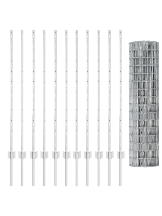 Euroaita 22 u-pylväillä hopea 1,2x25 m teräs