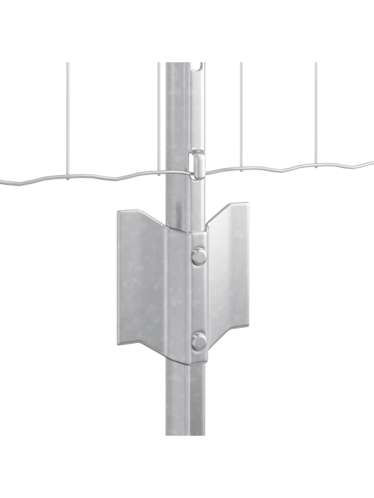 Euro aita 22 u-pilarilla hopea 0,4x50 m teräs