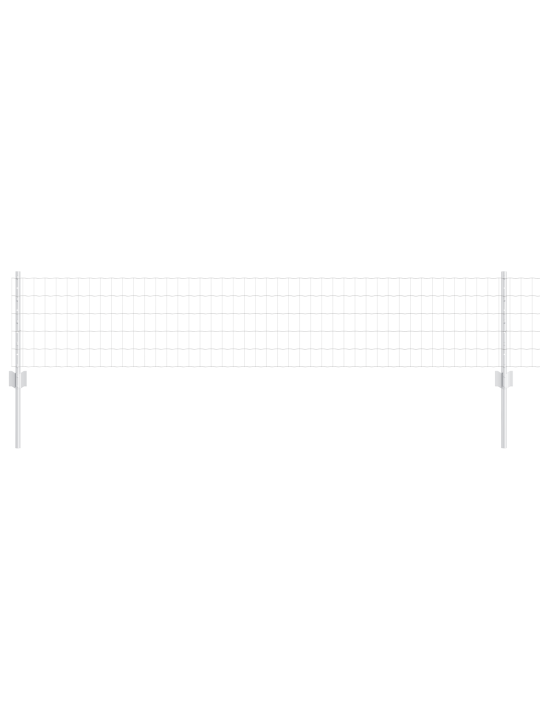 Euro aita 22 u-pilarilla hopea 0,4x50 m teräs