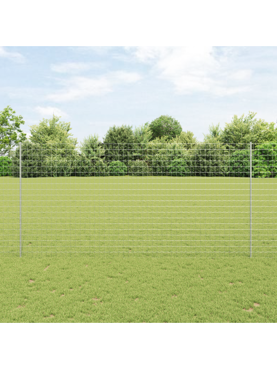 Euroaita 10 u-pylväillä hopea 1,6x10 m teräs