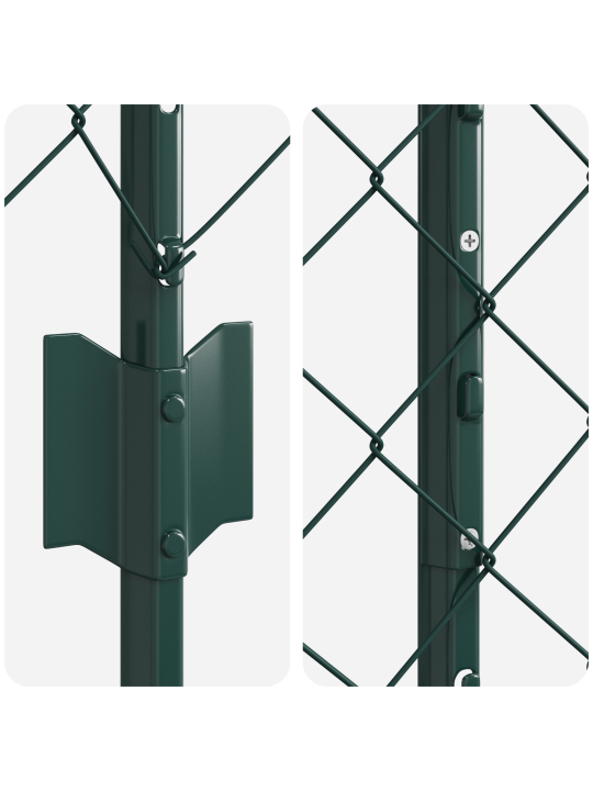 Ketjuaita 10 u-palkilla vihreä 1x10 m teräs