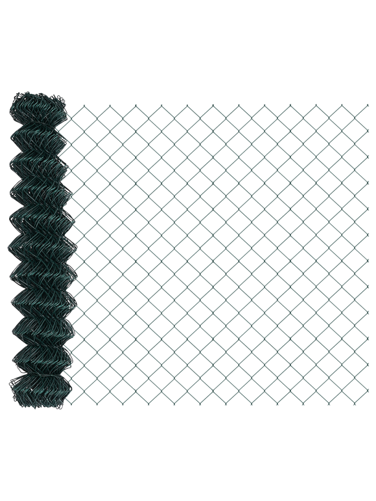 Ketjuaita 10 u-palkilla vihreä 1x10 m teräs