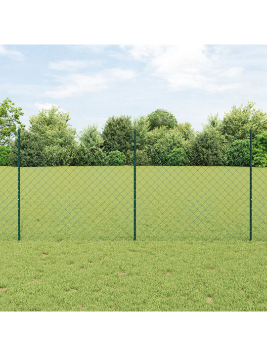 Ketjuaita 10 u-tolpalla vihreä 1.2x10 m teräs