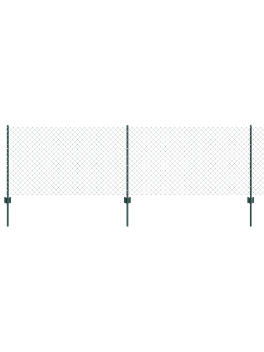 Ketjuaita 22 u-pylväillä vihreä 0.8x25 m teräs