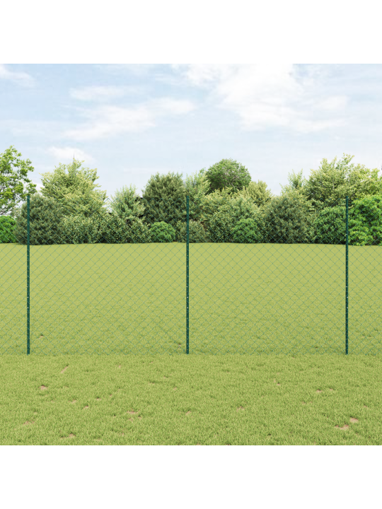 :n ketjuverkkohäkkä 22 u-pylväällä vihreä 1.6x25 m teräs