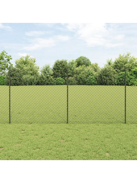 Harmaa ketjuaita 20 u-pylväällä 1.2x10 m terästä