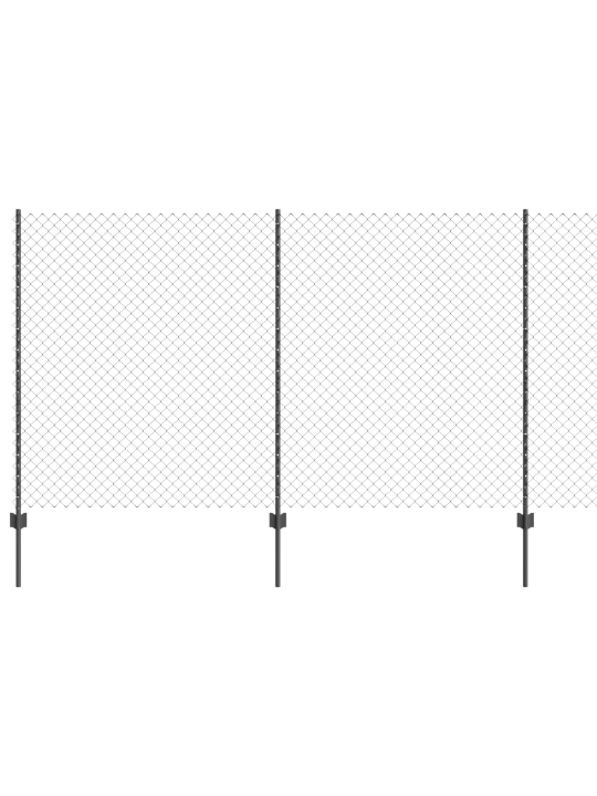 Chain link aita 20 u palkilla harmaa 1.4x10 m teräs