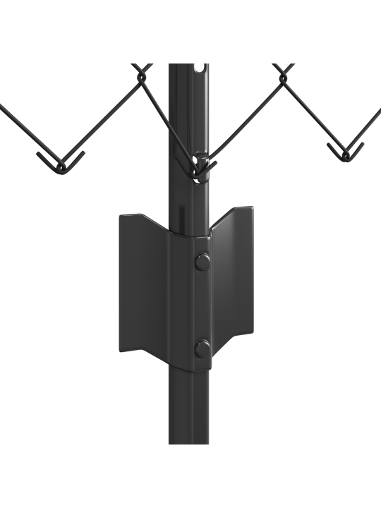 Ketjuaita 10 u-pylväällä harmaa 0.8x10 m teräs