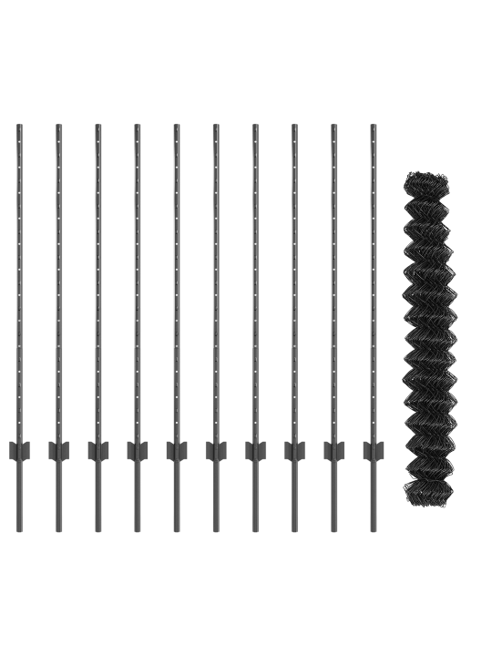 Ketjuaita 20 u-postilla harmaa 1.2x10 m teräs