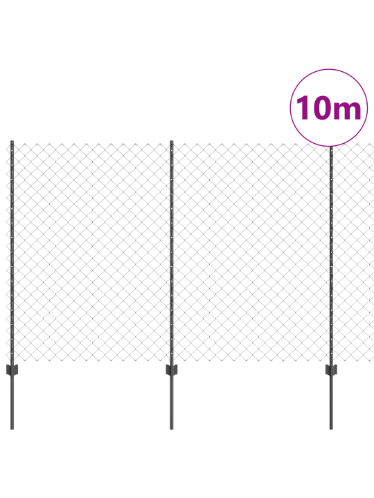 Ketjuaidat 20 u-pylvään kanssa harmaa 1.5x10 m teräs