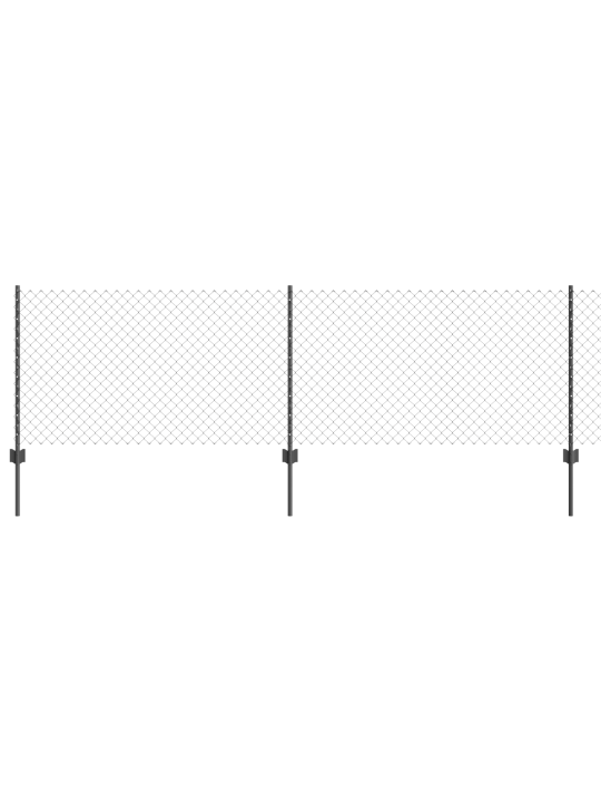 Ketjuaidat 22 u-pylvään kanssa harmaa 0.8x25 m teräksestä