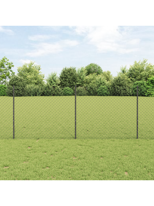 Ketjuaita 44 u-pylväillä harmaa 1x25 m teräs