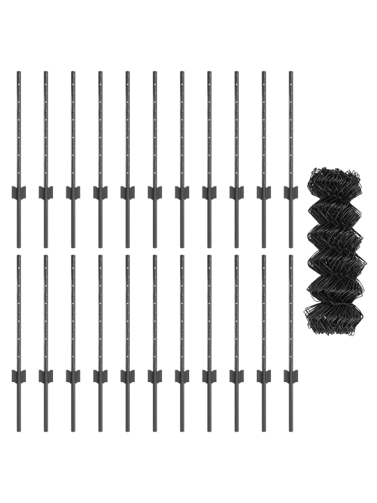 Ketjuaida 22 u-pylväällä harmaa 0.6x25 m teräs