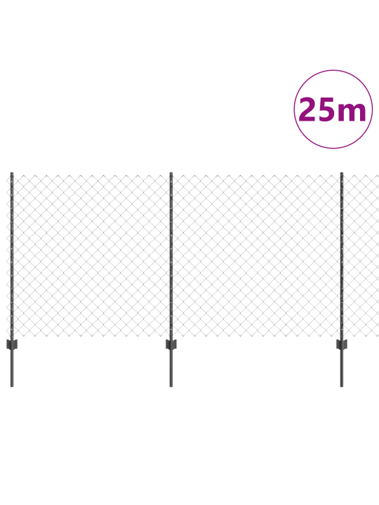 Ketjuaita 44 u pylväällä harmaa 1.2x25 m teräs