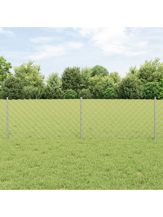Ketjuaita 22 u-pylväällä hopea 0.6x25 m terästä