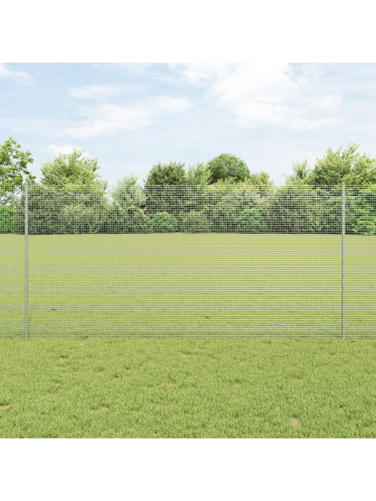 Hitsattu verkkoaita 10 u-pylvään kiiltävä 1,2x10 m teräs