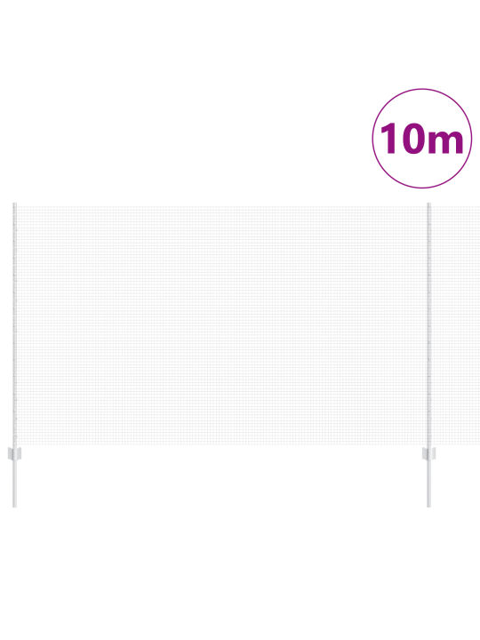 Kuumasinkitty langaaita 10 u-pylväällä hopea 1,4x10 m terästä
