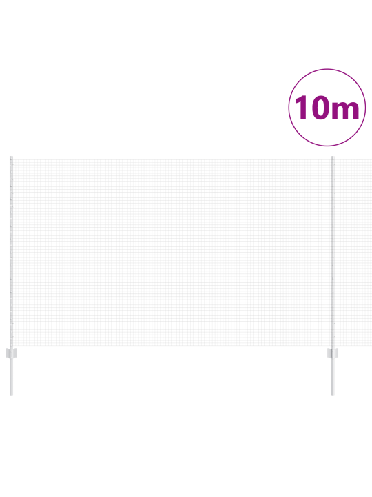 Hitsattu langaaita 10 u-pylväällä hopea 1.4x10 m teräs