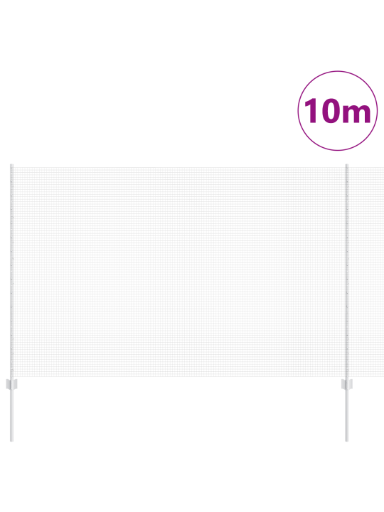 Hitsattu teräsaidanne 10 u-pylväällä, hopea 1.6x10 m terästä