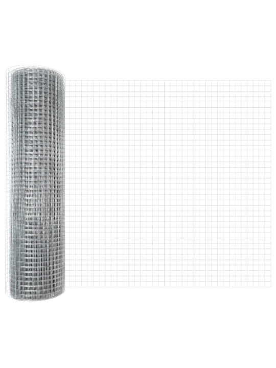 Hitsaustakittu aita 11 u-pilareilla hopea 0.4x25 m teräs